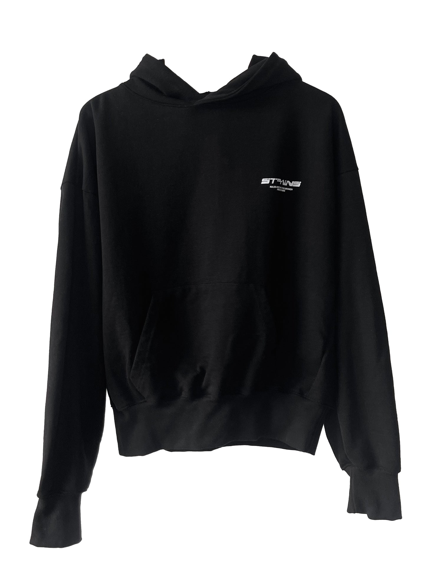 Strains Statement Oversized Hoodie (Black)